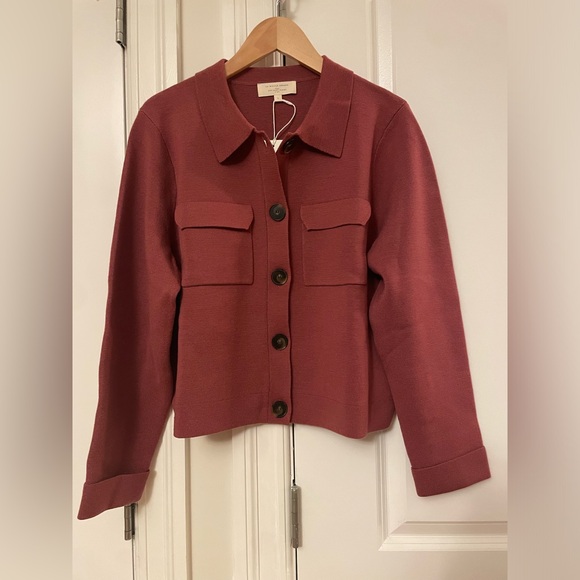 SOLD Sezane Betty Cardigan Rosewood - Picture 5 of 8